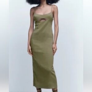 Zara, olive green dress size 26🔻